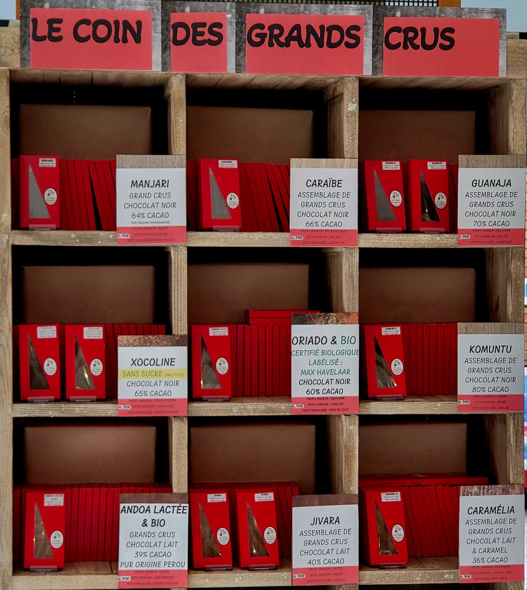 GAMME TABLETTES  GRAND CRUS CHOCOLAT MAISON